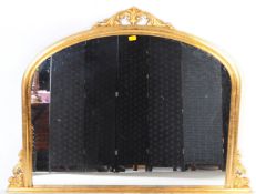 VINTAGE VICTORIAN STYLE GILT OVER MANTEL MIRROR