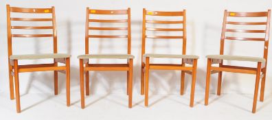 SET OF FOUR RETRO VINTAGE TEAK DINING CHAIRS