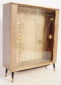 BRITISH MODERN DESIGN - 50S FORMICA CHINA DISPLAY CABINET