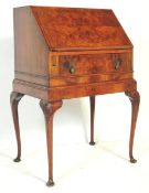 1940S QUEEN ANNE REVIVAL WALNUT BUREAU WRITING DESK
