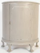 20TH CENTURY QUEEN ANNE REVIVAL PAINTED DEMI LUNE CABINET