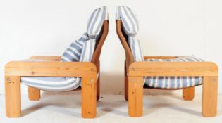 RETRO VINTAGE 1980S PINE SCANDINAVIAN LOUNGE SUITE