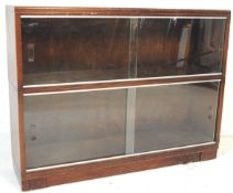 MID CENTURY MAHOGANY BARRISTERS LAWYERS BOOKCASE