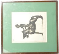 DAVID YOUNG CAMERON - 19TH CENTURY ETCHING OF A KNIGHT