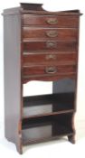 EDWARDIAN MAHOGANY PEDESTAL MUSIC CABINET