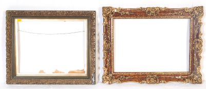 PAIR OF 20TH CENTURY ORNATE GILT FRAMES