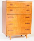 RETRO VINTAGE MID 20TH CENTURY TEAK PEDESTAL CHEST OF DRAWERS