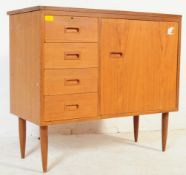 RETRO VINTAGE MID 20TH CENTURY TEAK SEWING MACHINE CABINET
