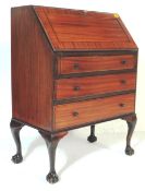 20TH CENTURY 1940S QUEEN ANNE STYLE MAHOGANY BUREAU