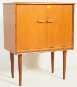 A CLASSIC VINTAGE RETRO TEAK LP RECORD CABINET