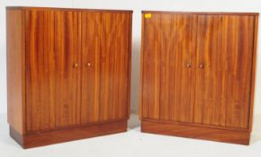 PAIR OF MID CENTURY 1960'S WALNUT SCHOOL CUPBOARDS