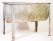 LARGE 20TH CENTURY GALVANISED METAL WATER TROUGH PLANTER