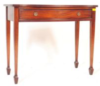 REGENCY GEORGE III REVIVAL MAHOGANY SERPENTINE WRITING DESK