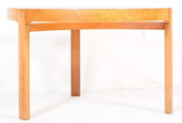 VINTAGE 1970'S NATHAN TRINITY ROUND TEAK GLASS TOPPED TABLE