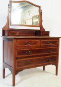 EDWARDIAN INLAID MAHOGANY DRESSING TABLE