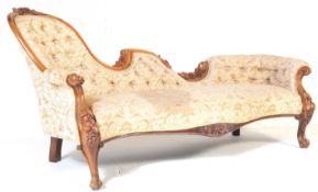 VICTORIAN 19TH CENTURY CHESTERFIELD CHAISE LONGUE SOFA