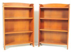 PAIR OF 1920S HONEY OAK BOOKCASE SHELVES