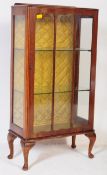VINTAGE 1940'S QUEEN ANNE REVIVAL DISPLAY CABINET