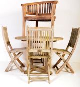 20TH CENTURY TEAK GARDEN FURNITURE SUITE BY WALKHAM