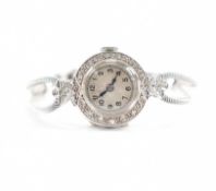 VINTAGE DIAMOND GOLD & PLATINUM DRESS COCKTAIL WATCH