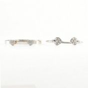 SILVER & WHITE METAL BABY BANGLE BRACELETS