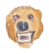 VINTAGE 20TH CENTURY PAPIER MACHE LION HEAD SCULPTURE