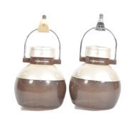 WELONDA - PAIR OF 1970s INDUSTRIAL OVERHEAD HAIR DRYER HOODS