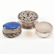 COLLECTION OF 20TH CENTURY SILVER & WHITE METAL BOXES