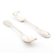 PAIR SILVER IRISH DUBLIN SHOVEL SPOONS PHILIP WEEKES 1835