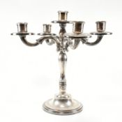 CONTINENTAL 800 SILVER FIVE ARM CANDELABRA