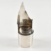 VICTORIAN HALLMARKED SILVER PEN NIB INK WELL