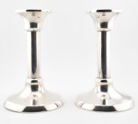 TIFFANY & CO PAIR OF STERLING SILVER CANDLESTICKS