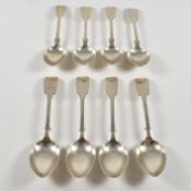 COLLECTION OF EIGHT VICTORIAN HALLMARKED SILVER TEA SPOONS