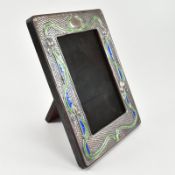 ART NOUVEAU STYLE STERLING SILVER & ENAMEL PICTURE FRAME