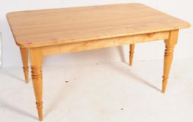 HANDMADE ELM & PINE WOOD REFECTORY DINING TABLE