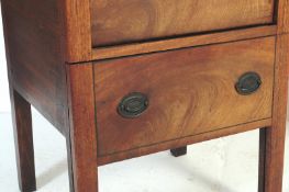 19TH CENTURY GEORGE III MAHOGANY TRAY TOP NIGHTSTAND (AF)