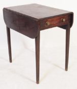 A GEORGE III MAHOGANY DROP LEAF PEMBROKE TABLE