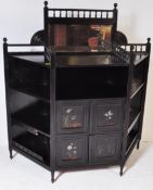 19TH CENTURY VICTORIAN AESTHETIC MOVEMENT BLACK LACQUERED CABINET