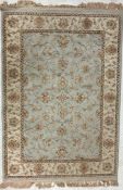 VINTAGE PERSIAN ISLAMIC FLORAL FLOOR RUG