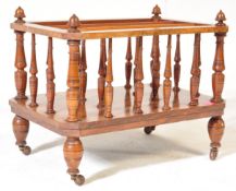 VICTORIAN 19TH CENTURY WALNUT CANTERBURY MAGAZINE STAND