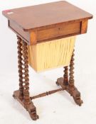 19TH CENTURY VICTORIAN MAHOGANY SEWING TABLE