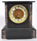 VICTORIAN SLATE 7 MARBLE MANTEL CLOCK