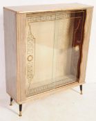 BRITISH MODERN DESIGN - 50S FORMICA CHINA DISPLAY CABINET