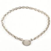 VINTAGE 925 SILVER IDENTITY PANEL NECKLACE CHAIN