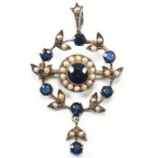 EDWARDIAN PASTE & PEARL BROOCH PENDANT