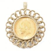 1925 SOVEREIGN COIN IN NECKLACE PENDANT MOUNT