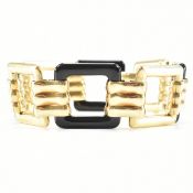 ART DECO GOLD & ONYX BRACELET
