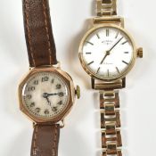 TWO HALLMARKED 9CT GOLD WRISTWATCHES