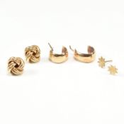 COLLECTION OF ASSORTED 9CT GOLD EARRINGS