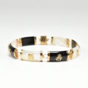HALLMARKED 9CT GOLD MOTHER OF PEARL CHINESE BRACELET